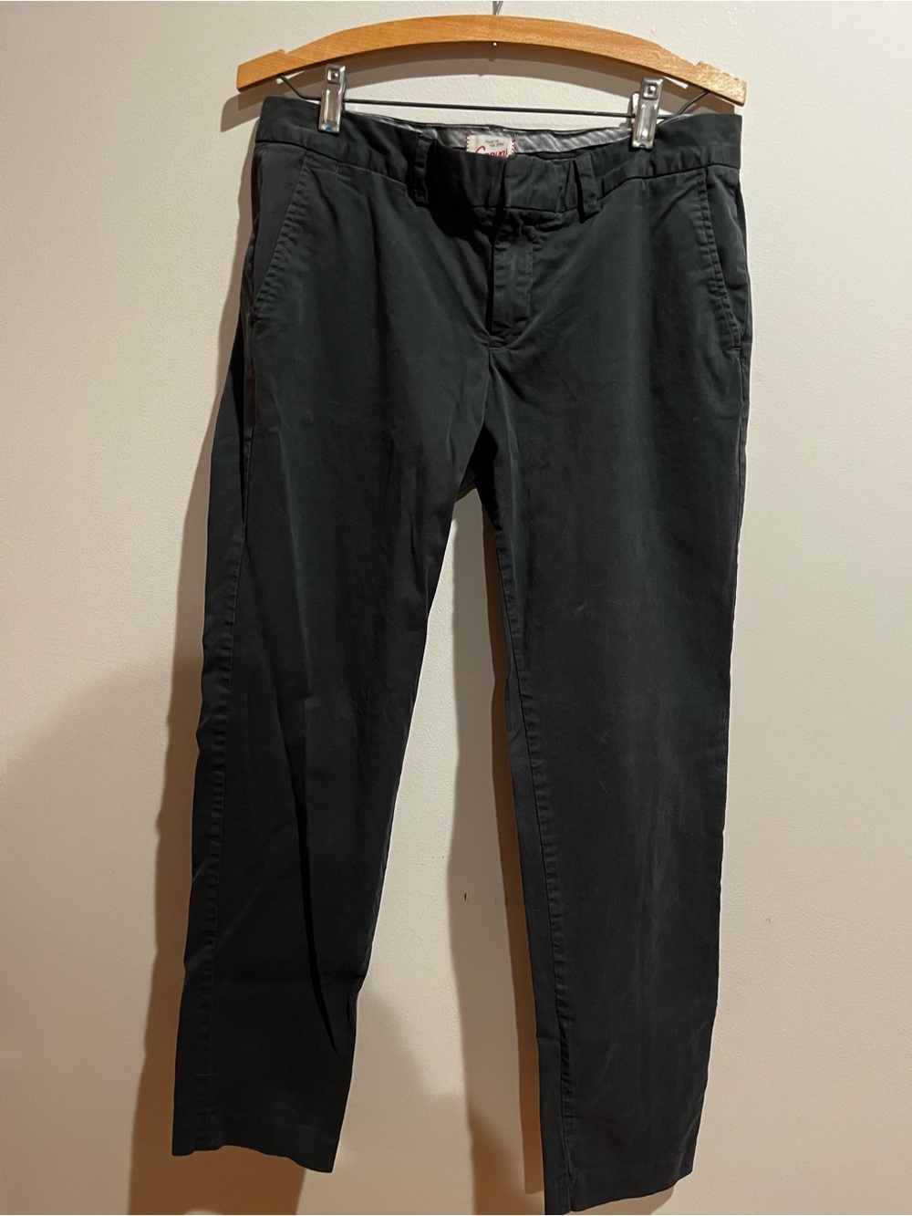 Lands' End Canvas Women’s Dark Charcoal Gray Straight Chinos